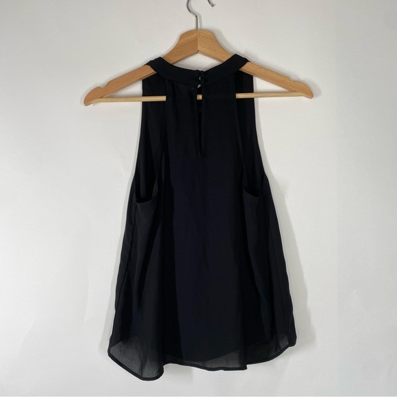 Krisa Black Draped Neck Sleeveless Top. Size XS - Picture 4 of 13